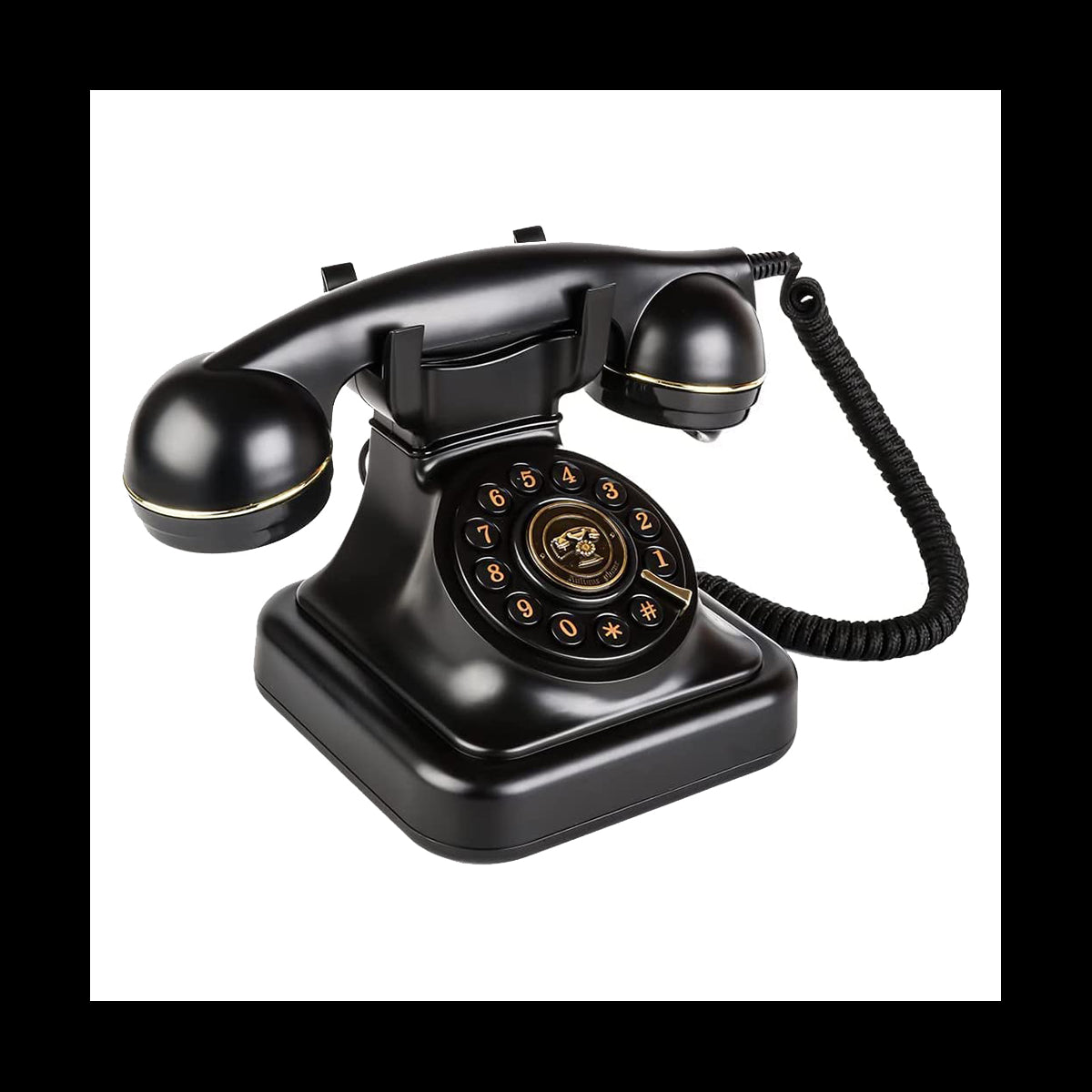 Telefone Fixo Retro com Campainha Clássica Metálica e Estilo Vintage para Escritório e Decoração