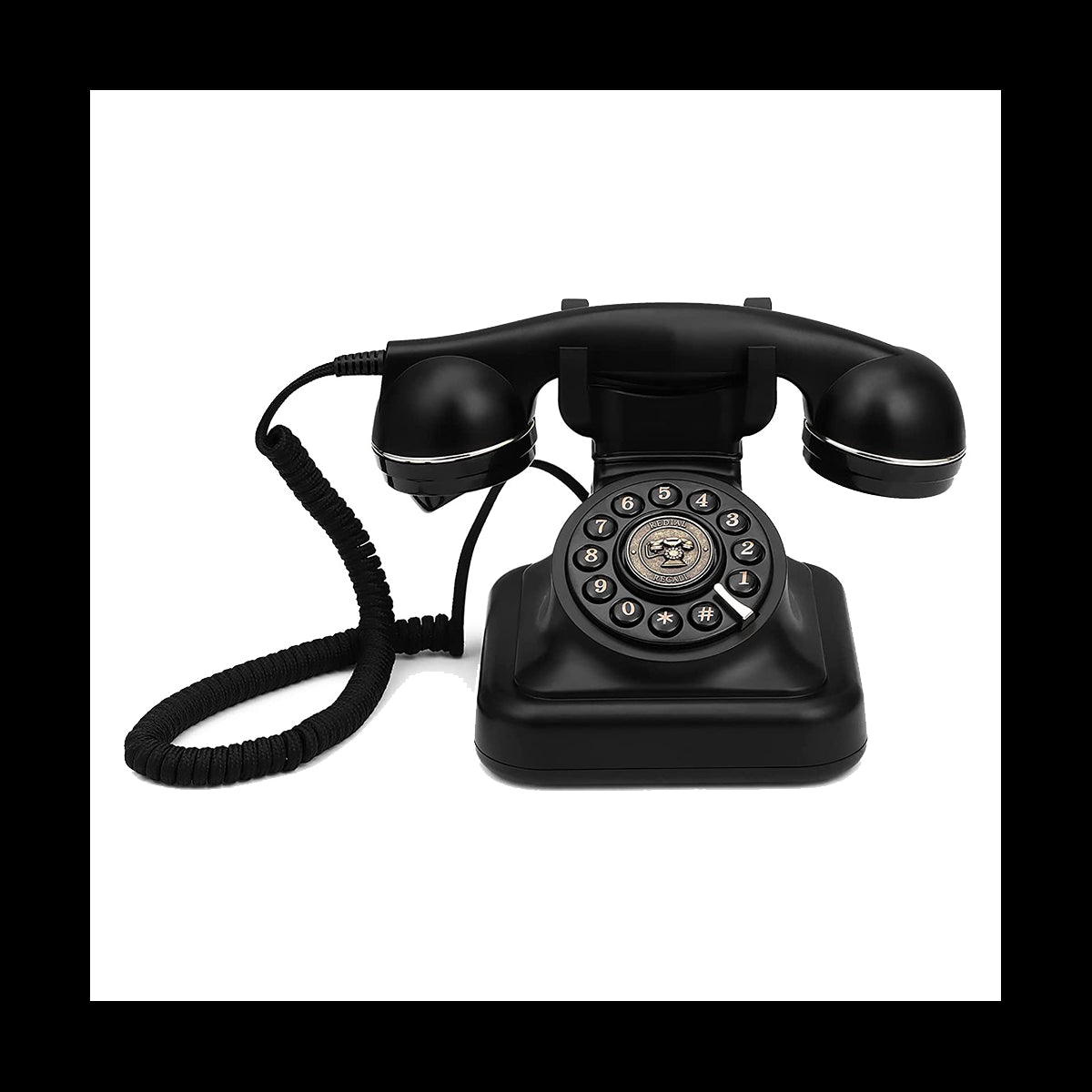 Telefone Fixo Retro com Campainha Clássica Metálica e Estilo Vintage para Escritório e Decoração
