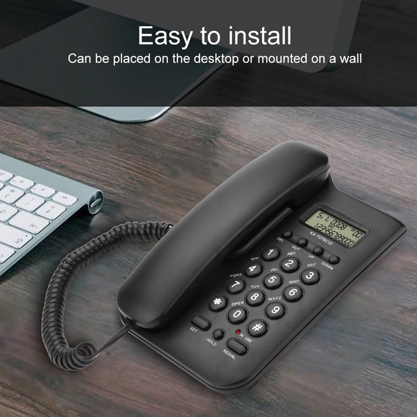 Telefone Fixo de Mesa ou Parede Modelo: KX-T076