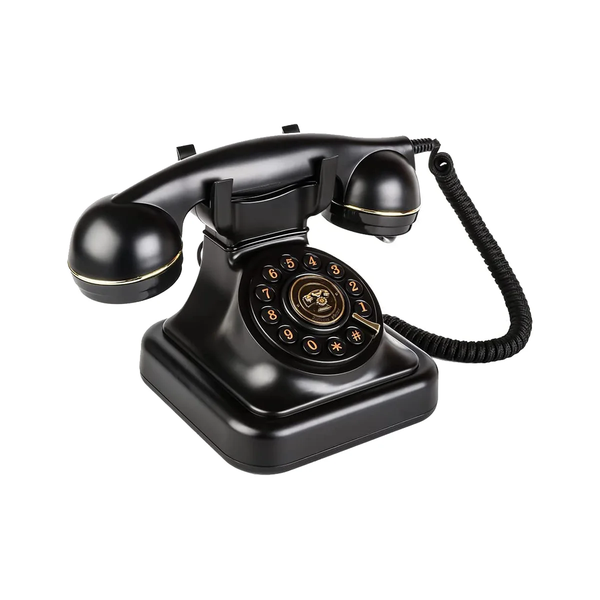 Telefone Fixo Retro com Campainha Clássica Metálica e Estilo Vintage para Escritório e Decoração