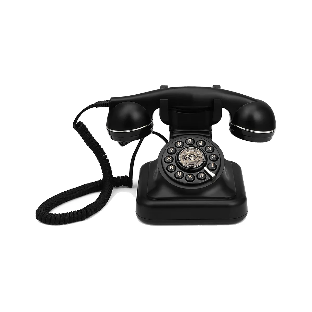 Telefone Fixo Retro com Campainha Clássica Metálica e Estilo Vintage para Escritório e Decoração