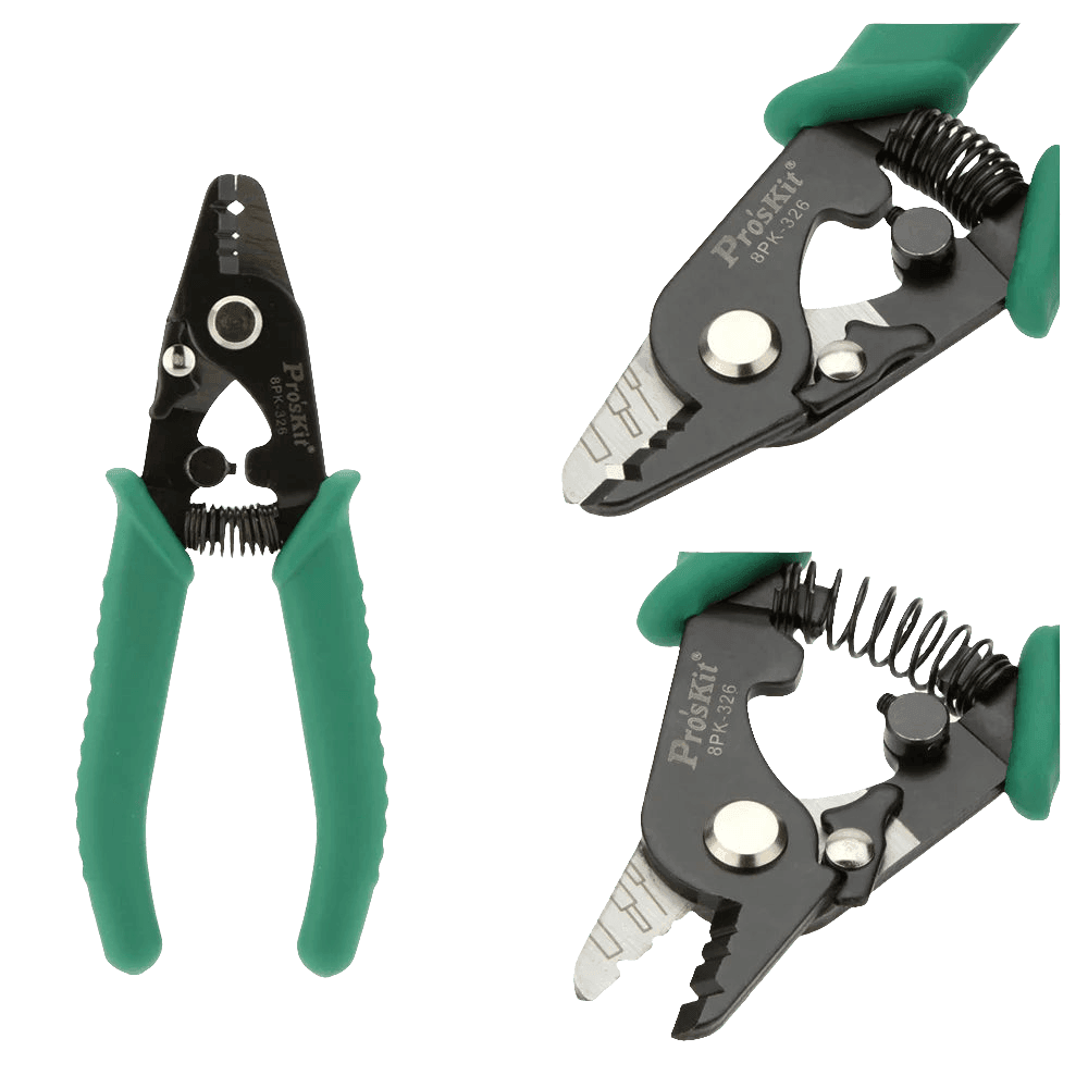 Alicate Decapador de Fibra Óptica Pro'sKit 8PK-326 - Ferramentaria