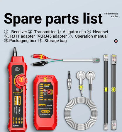 Testador e Rastreador de cabo RJ11 RJ45 ANENG