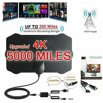 Antena Digital Compacta e Fácil de Usar- Canais TDT Grátis em Full HD - Ferramentaria