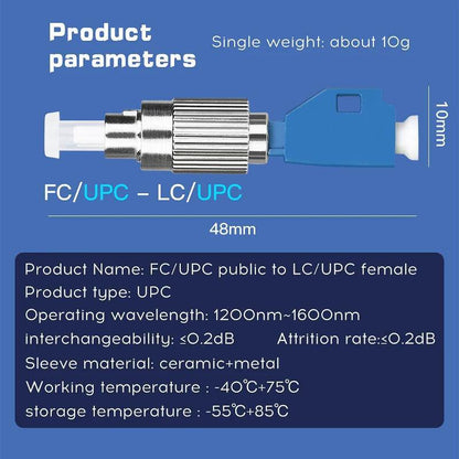 Adaptador Híbrido de Fibra Óptica LC Fêmea para FC Macho - COMPTYCO