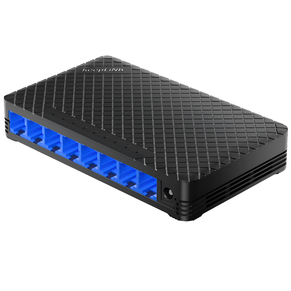 Switch Ethernet de Rede KeepLiNK – 8 Portas